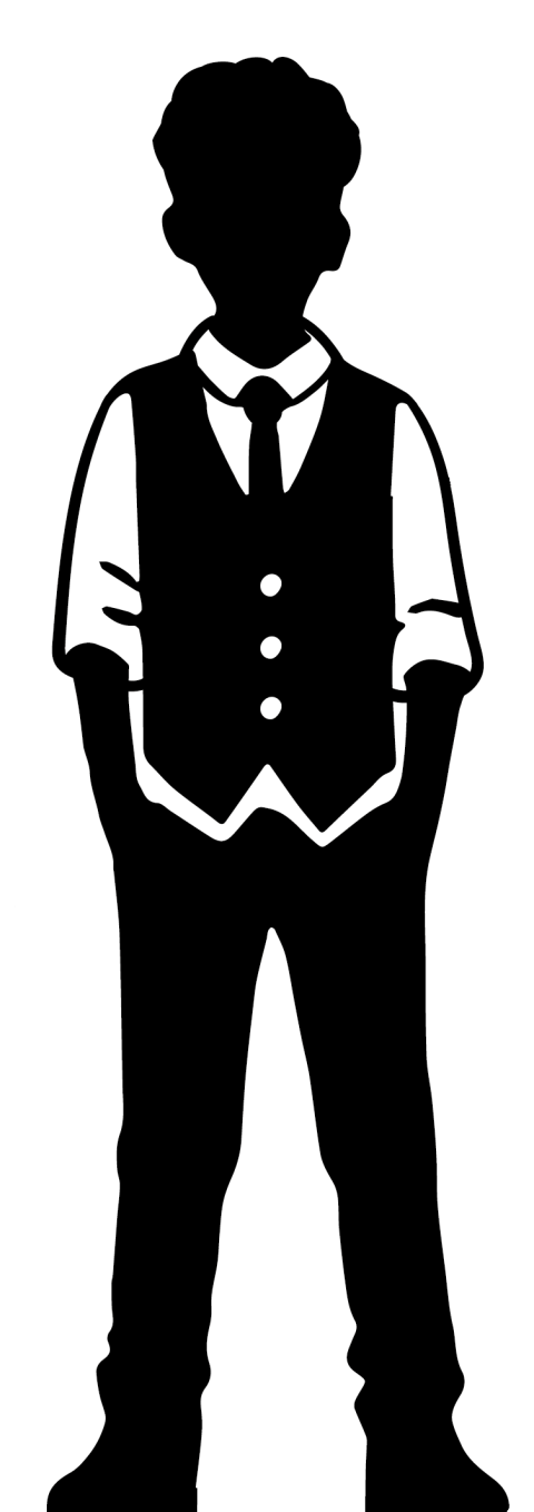 Illustration of a young entrepreneur in a vest and tie